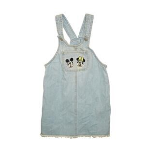 Disney Mickey & Minnie Denim Overall Dress Toddler 3T Mickey and Friends